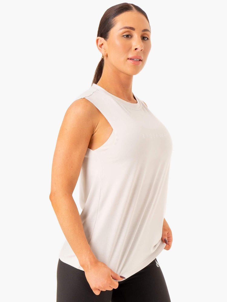 Tank Top Ryderwear Foundation Muscle Mujer Grises | WEQMA7642