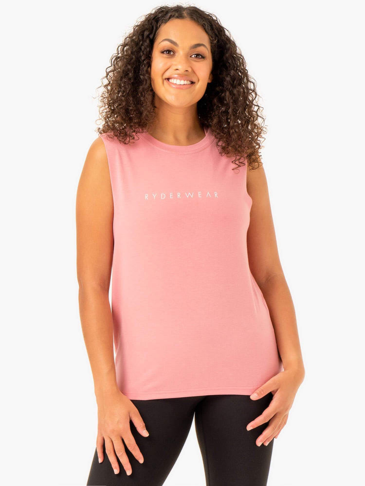 Tank Top Ryderwear Foundation Muscle Mujer Rosas | XLBVF8437