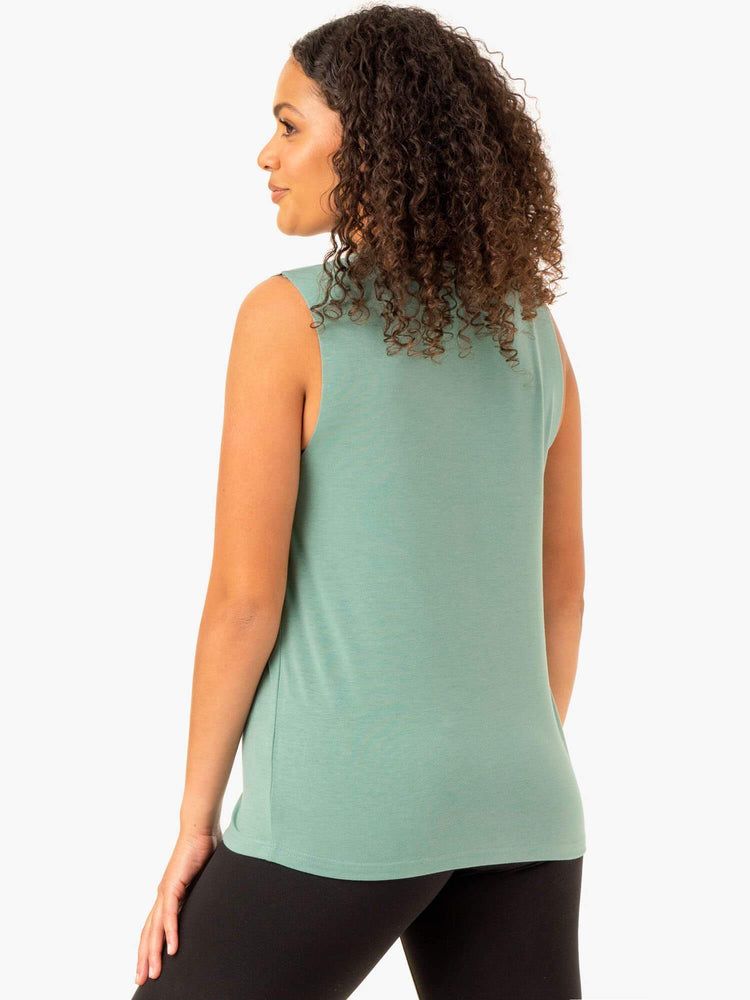 Tank Top Ryderwear Foundation Muscle Mujer Verde Oliva | YZVIT1279