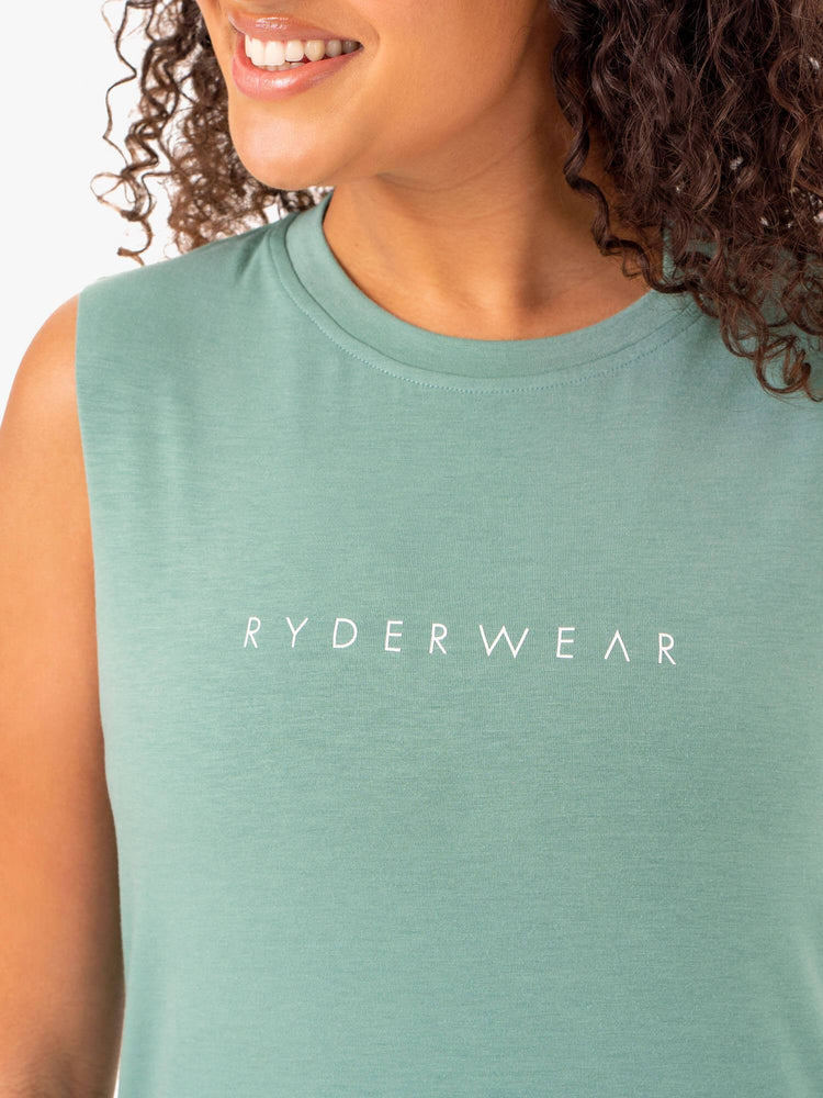 Tank Top Ryderwear Foundation Muscle Mujer Verde Oliva | YZVIT1279