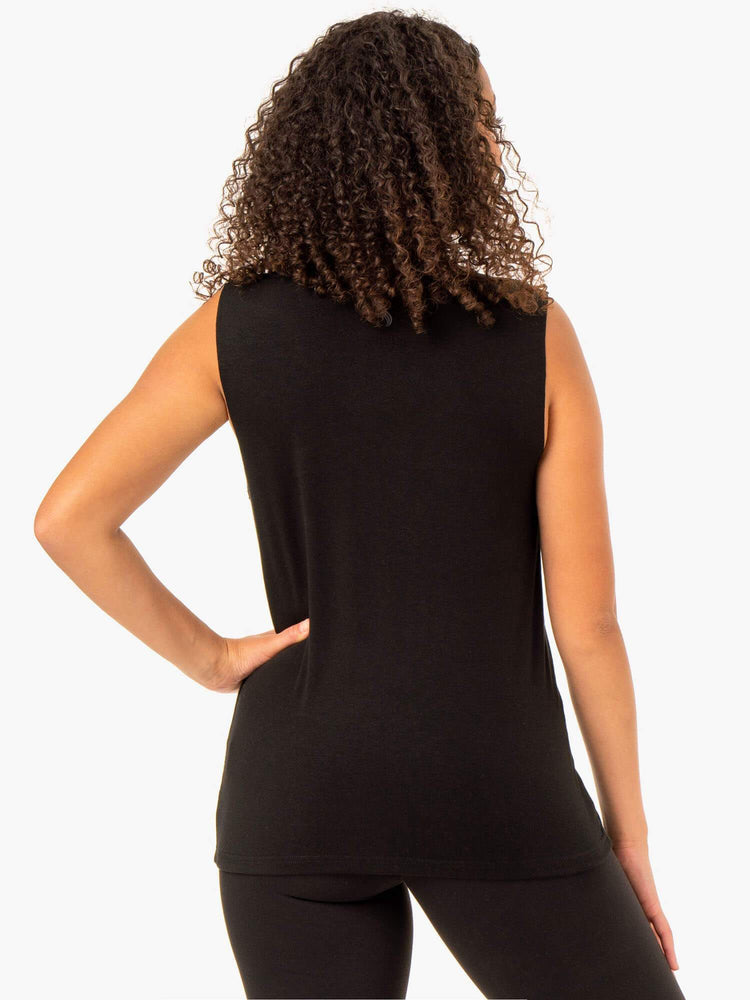 Tank Top Ryderwear Foundation Muscle Mujer Negros | ZBONH4216