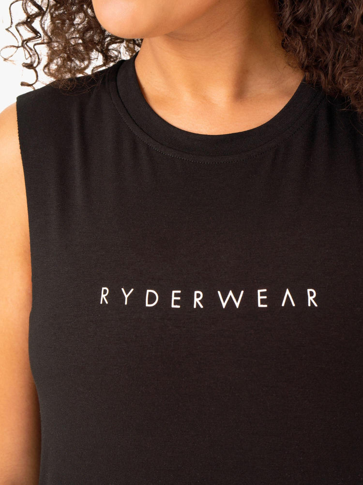Tank Top Ryderwear Foundation Muscle Mujer Negros | ZBONH4216
