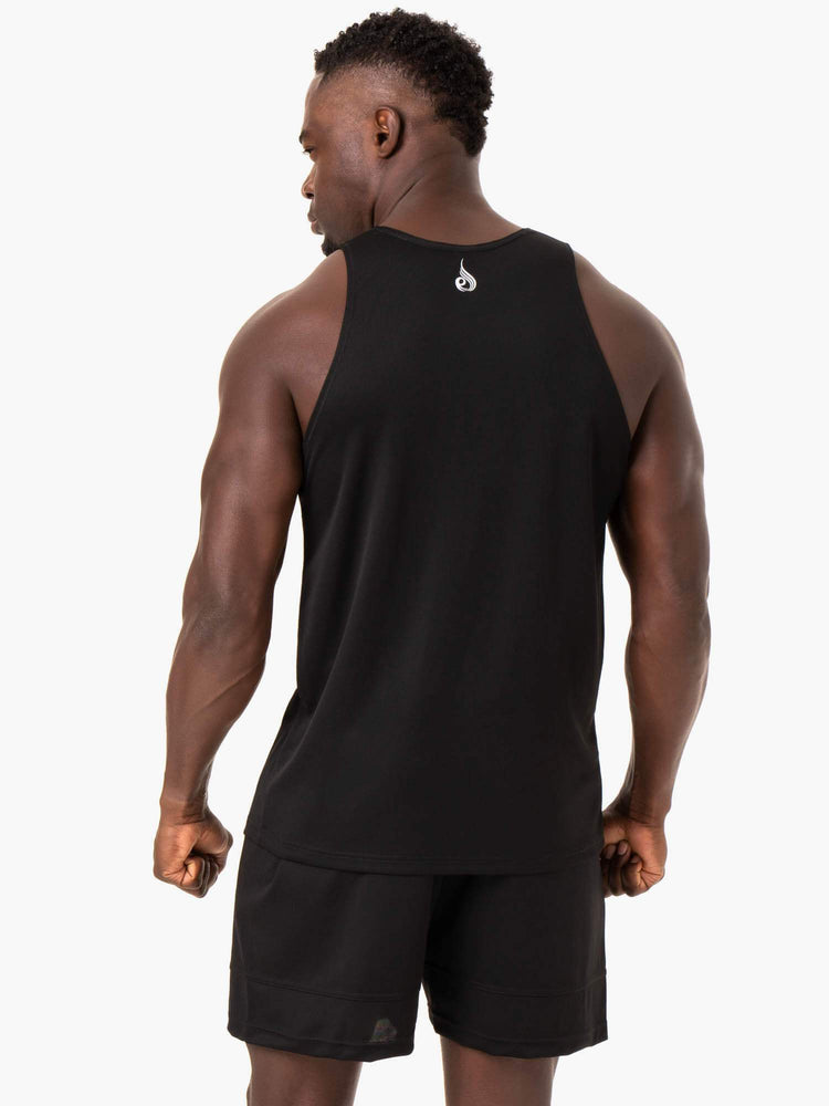 Tank Top Ryderwear Heighten Mesh Regular Hombre Negros | BMSTL4615