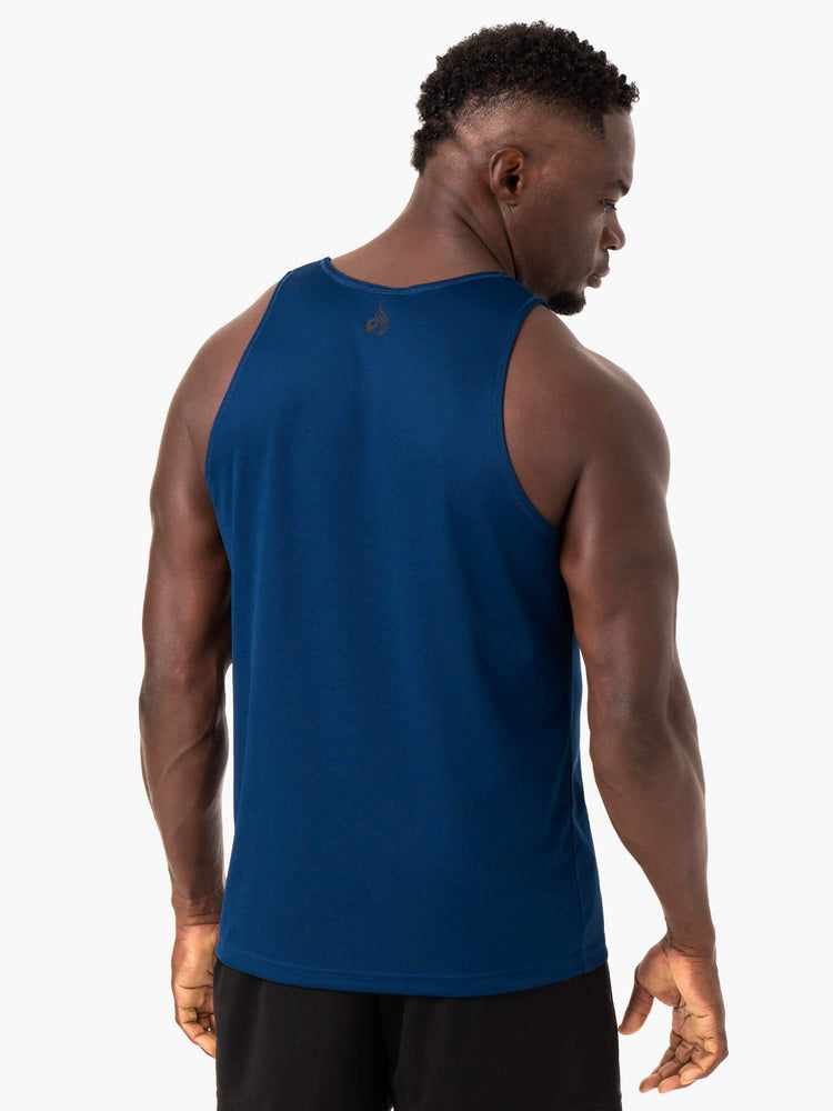 Tank Top Ryderwear Heighten Mesh Regular Hombre Azules | LSVCG8013