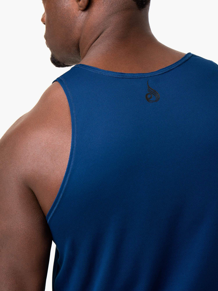 Tank Top Ryderwear Heighten Mesh Regular Hombre Azules | LSVCG8013