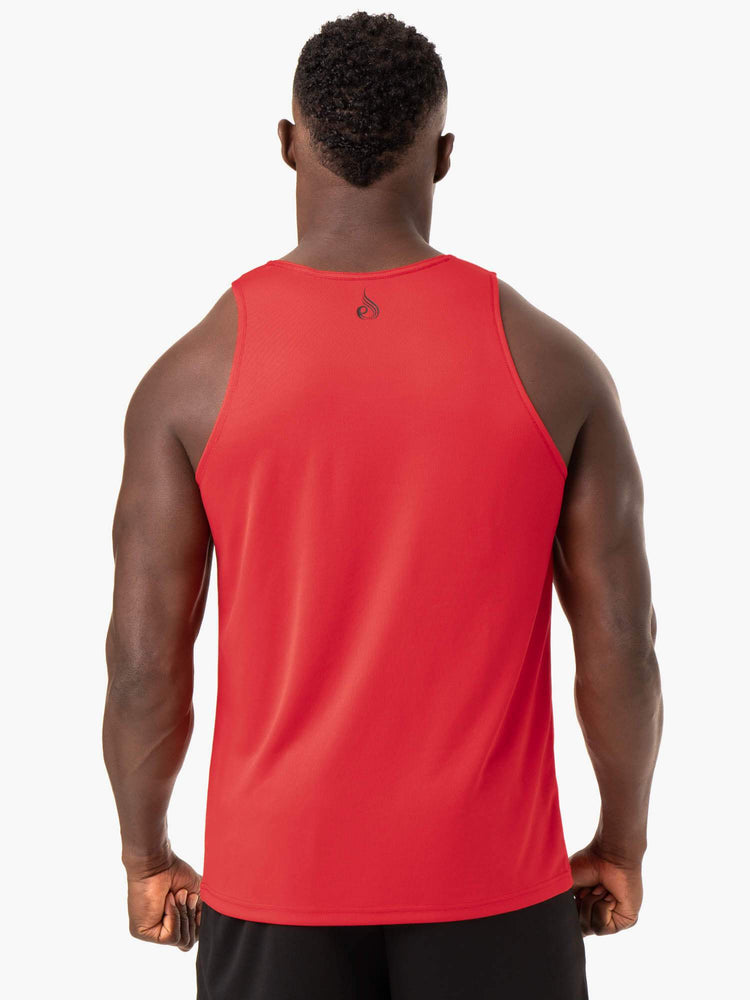 Tank Top Ryderwear Heighten Mesh Regular Hombre Rojos | WGZTS0175