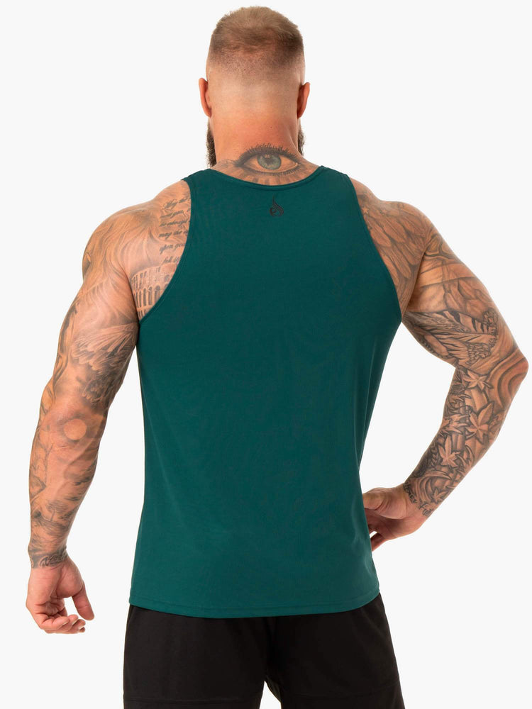 Tank Top Ryderwear Heighten Mesh Regular Hombre Turquesa | YNQCD5148
