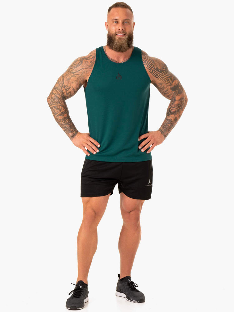 Tank Top Ryderwear Heighten Mesh Regular Hombre Turquesa | YNQCD5148
