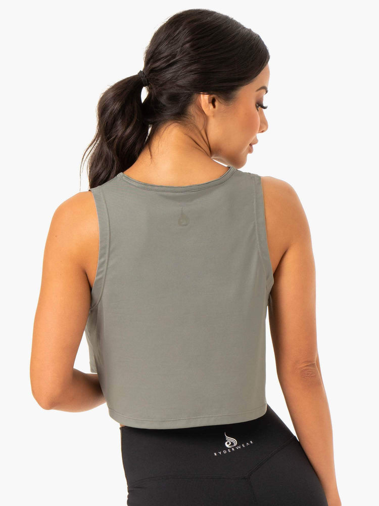 Tank Top Ryderwear Híbrido Muscle Mujer Kaki | GPWBH5980