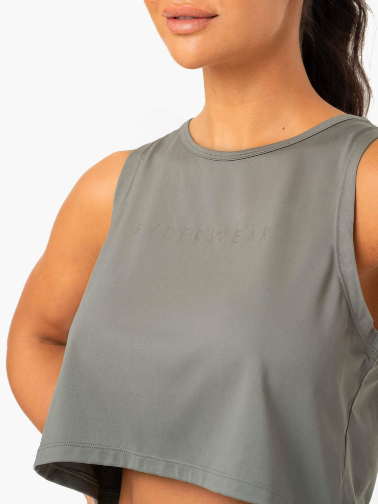 Tank Top Ryderwear Híbrido Muscle Mujer Kaki | GPWBH5980