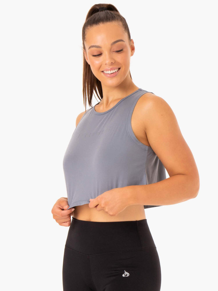 Tank Top Ryderwear Híbrido Muscle Mujer Azules | KOBUG0268