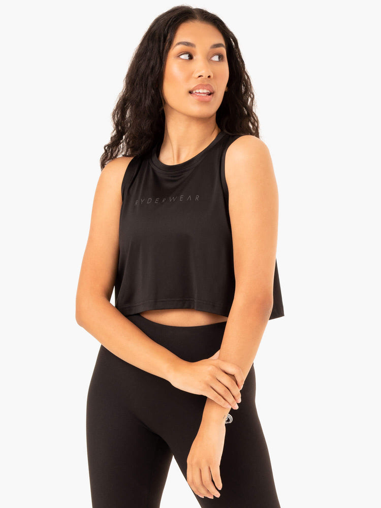 Tank Top Ryderwear Híbrido Muscle Mujer Negros | ONFVI4075