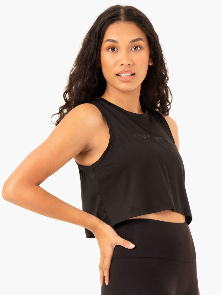 Tank Top Ryderwear Híbrido Muscle Mujer Negros | ONFVI4075