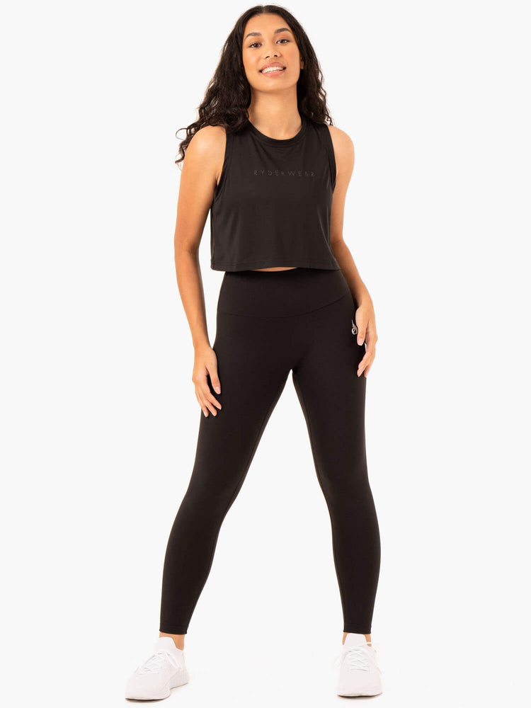 Tank Top Ryderwear Híbrido Muscle Mujer Negros | ONFVI4075