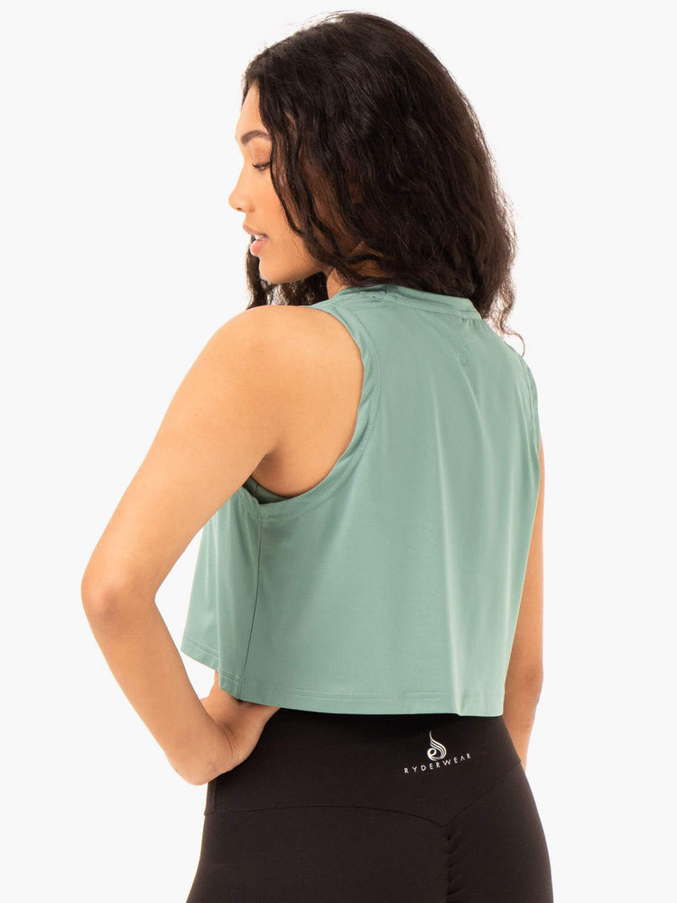 Tank Top Ryderwear Híbrido Muscle Mujer Verde Oliva | PUXQI9046