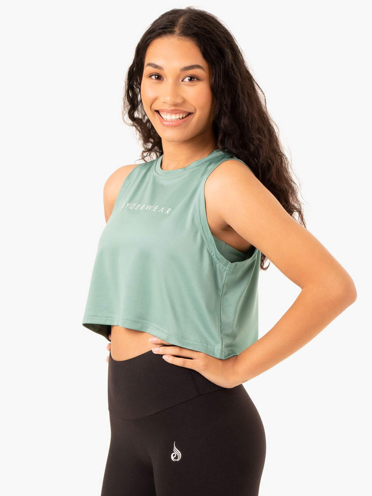 Tank Top Ryderwear Híbrido Muscle Mujer Verde Oliva | PUXQI9046
