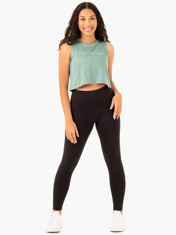 Tank Top Ryderwear Híbrido Muscle Mujer Verde Oliva | PUXQI9046
