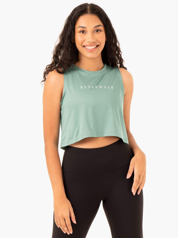 Tank Top Ryderwear Híbrido Muscle Mujer Verde Oliva | PUXQI9046