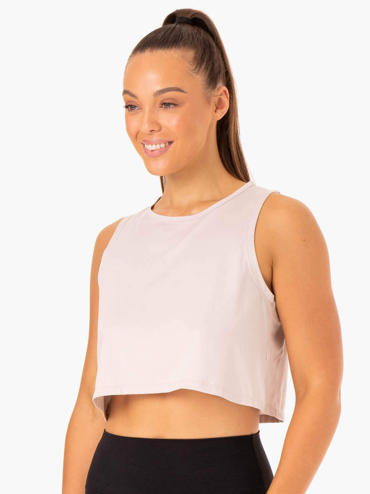Tank Top Ryderwear Híbrido Muscle Mujer Blancos | QHKBV6457