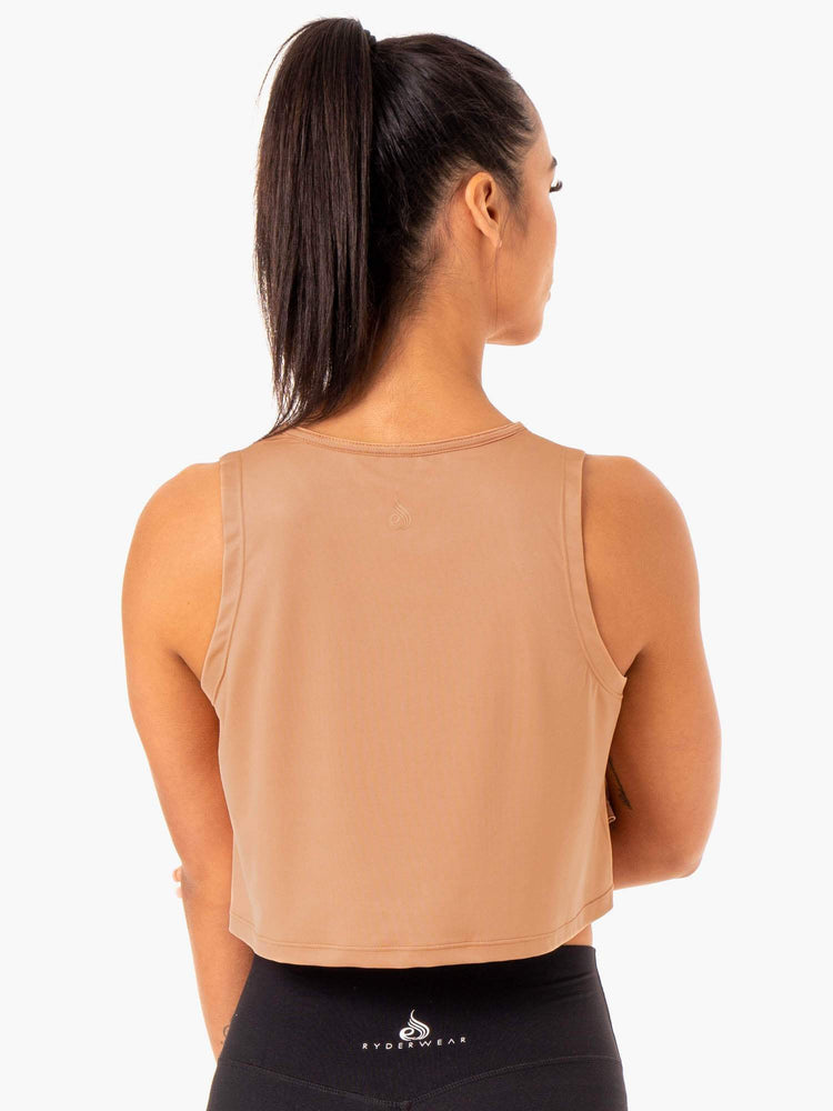 Tank Top Ryderwear Híbrido Muscle Mujer Marrom | ROHYI4756