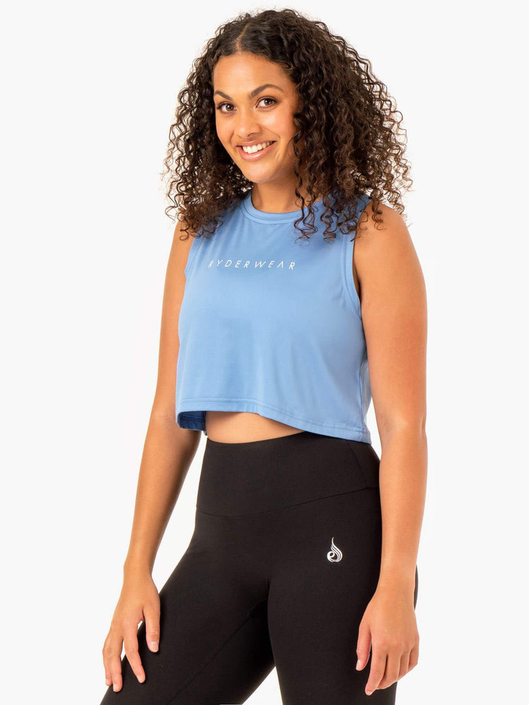 Tank Top Ryderwear Híbrido Muscle Mujer Azules | XKPOL7956