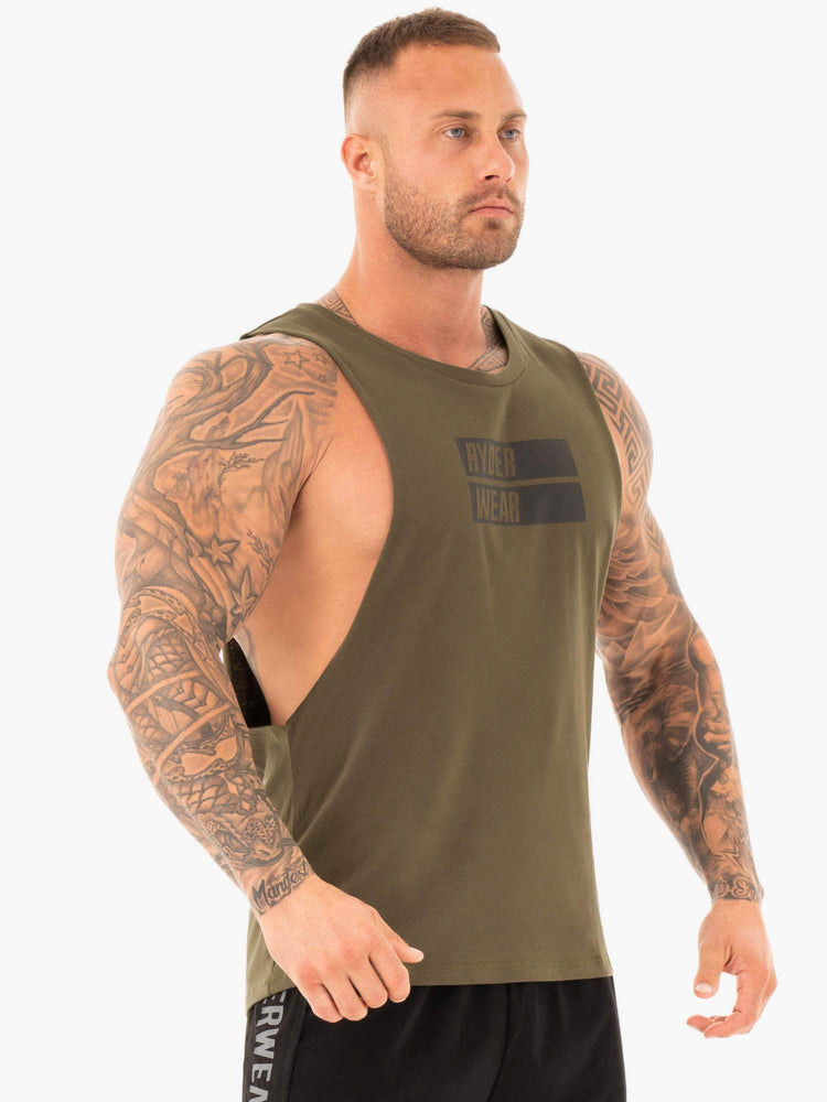Tank Top Ryderwear Iron Baller Hombre Kaki | QZRAJ8367
