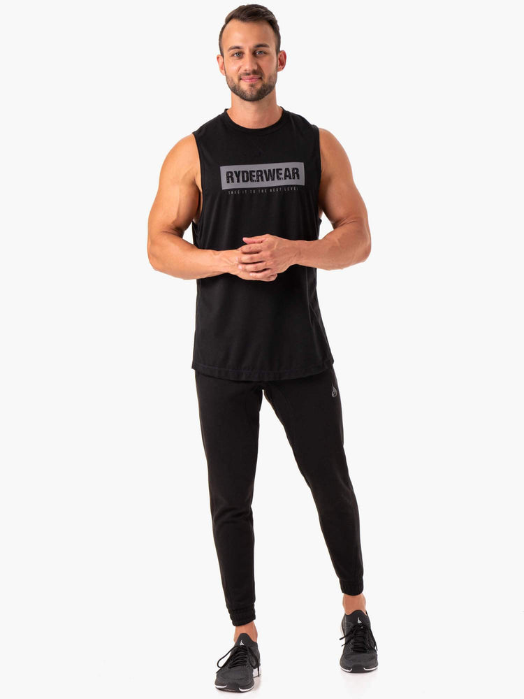 Tank Top Ryderwear Iron Baller Hombre Negros | ELXZS9217