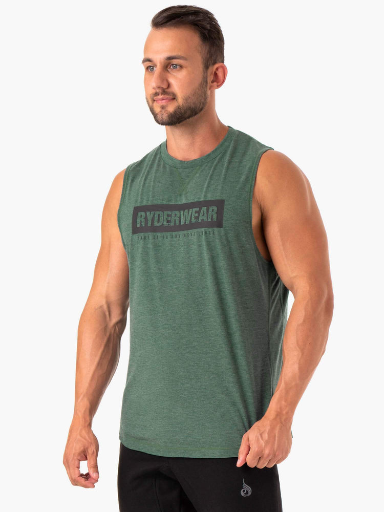 Tank Top Ryderwear Iron Baller Hombre Verdes | RTJHV7403