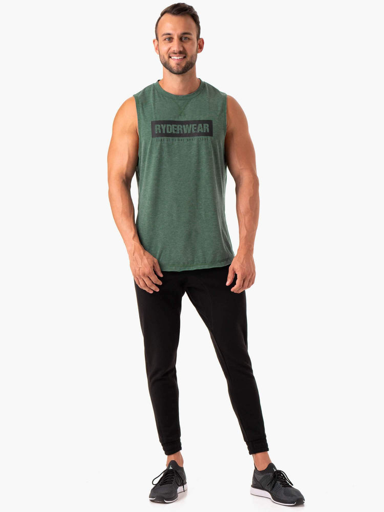 Tank Top Ryderwear Iron Baller Hombre Verdes | RTJHV7403