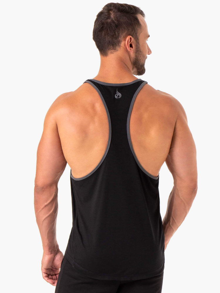Tank Top Ryderwear Iron Stringer T-Back Hombre Negros | GHXVP2715