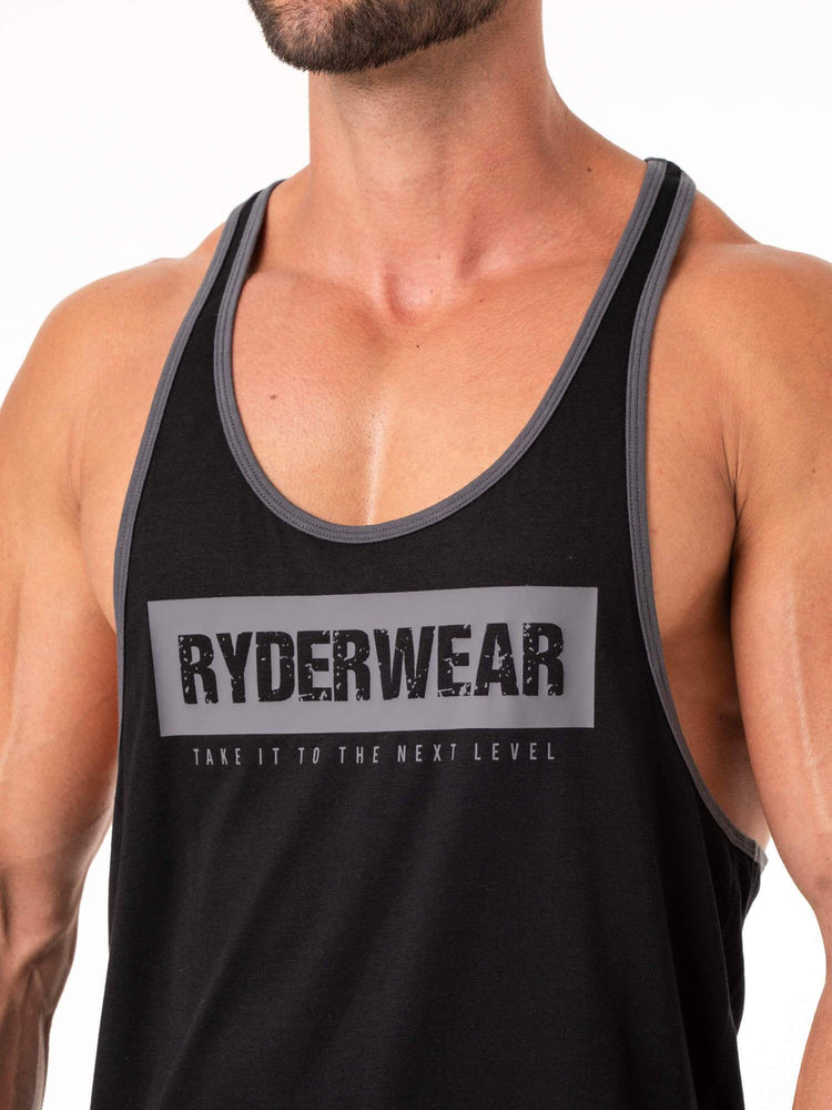 Tank Top Ryderwear Iron Stringer T-Back Hombre Negros | GHXVP2715