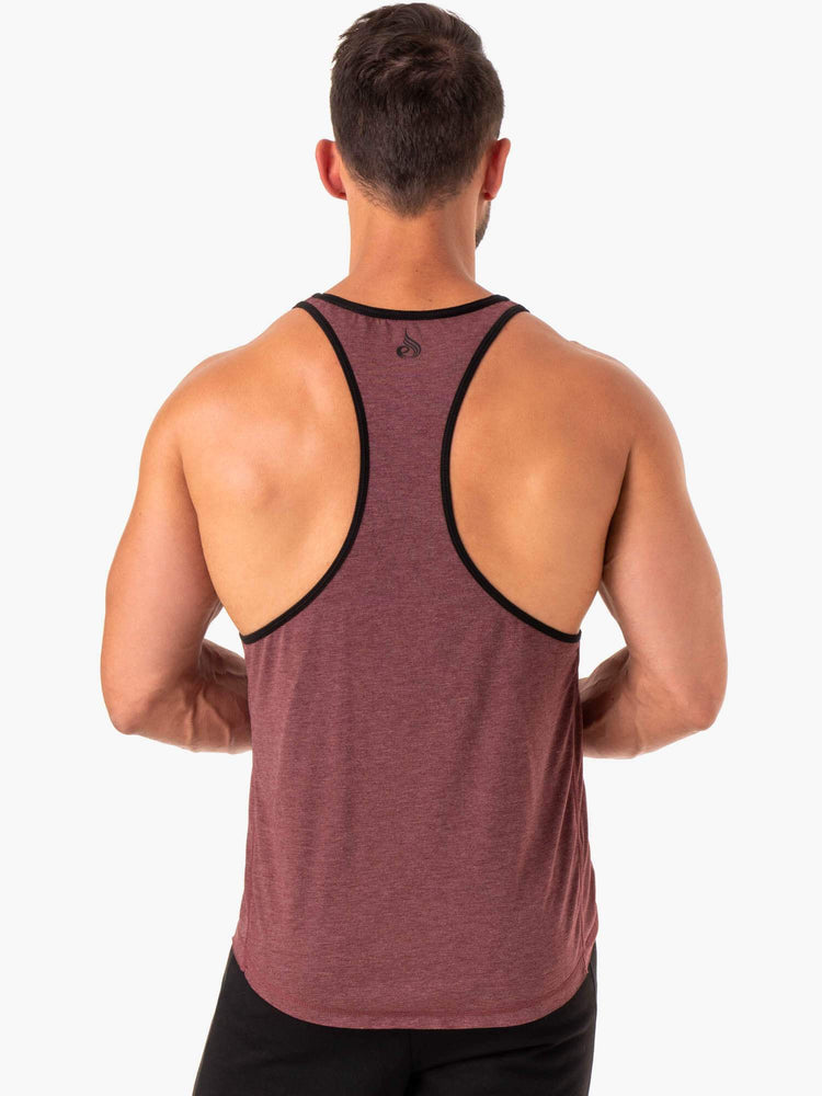 Tank Top Ryderwear Iron Stringer T-Back Hombre Vino | GNJKZ2509