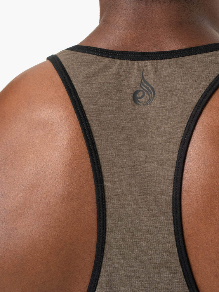 Tank Top Ryderwear Iron Stringer T-Back Hombre Kaki | IKUBA6179