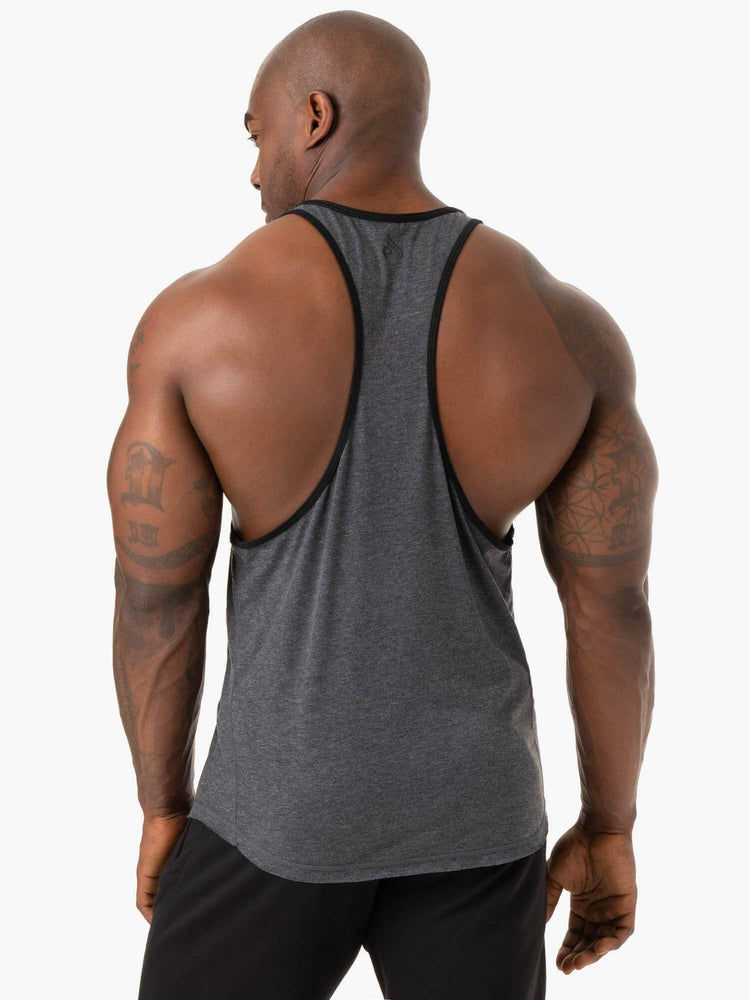 Tank Top Ryderwear Iron Stringer T-Back Hombre Grises | MQNZP8146