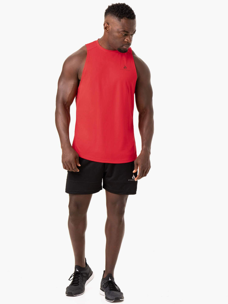 Tank Top Ryderwear Lift Mesh Baller Hombre Rojos | ESVUZ9748