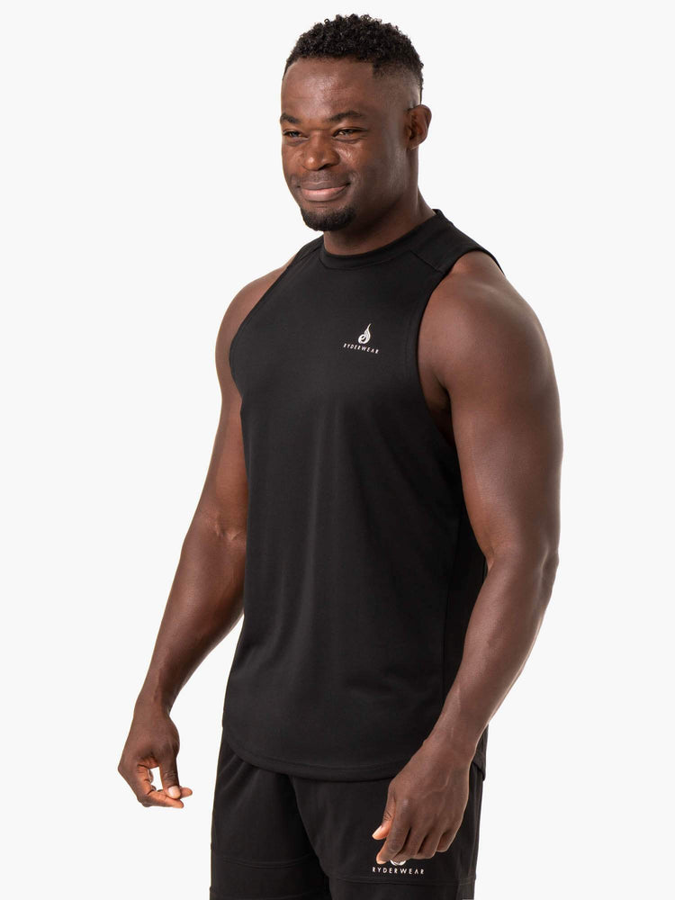 Tank Top Ryderwear Lift Mesh Baller Hombre Negros | PDGZM9731