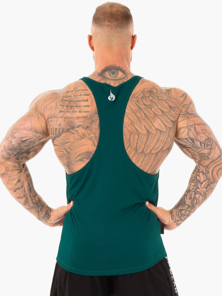 Tank Top Ryderwear Lift T-Back Stringer Hombre Turquesa | XPISG1230