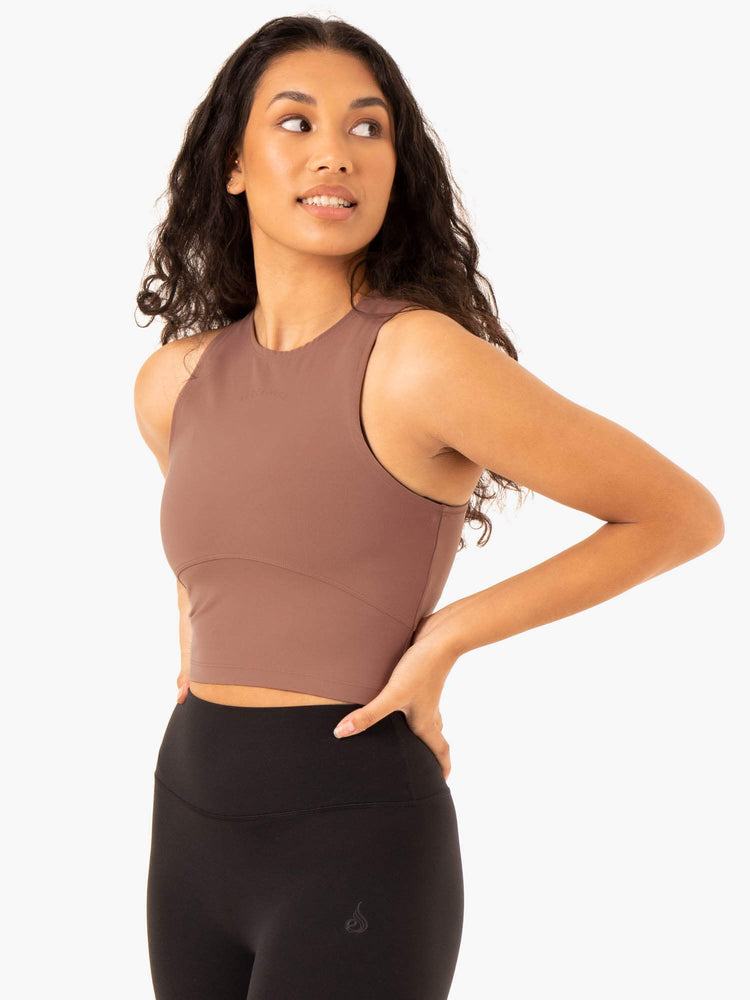 Tank Top Ryderwear Nkd Refine Mujer Beige | KMWND6307