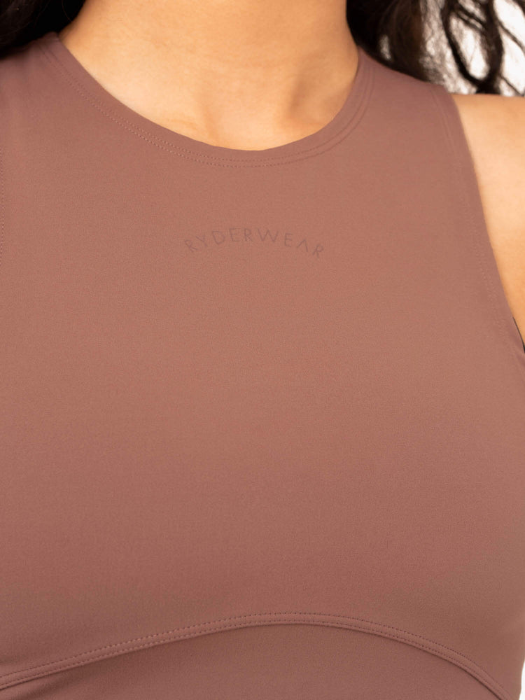 Tank Top Ryderwear Nkd Refine Mujer Beige | KMWND6307