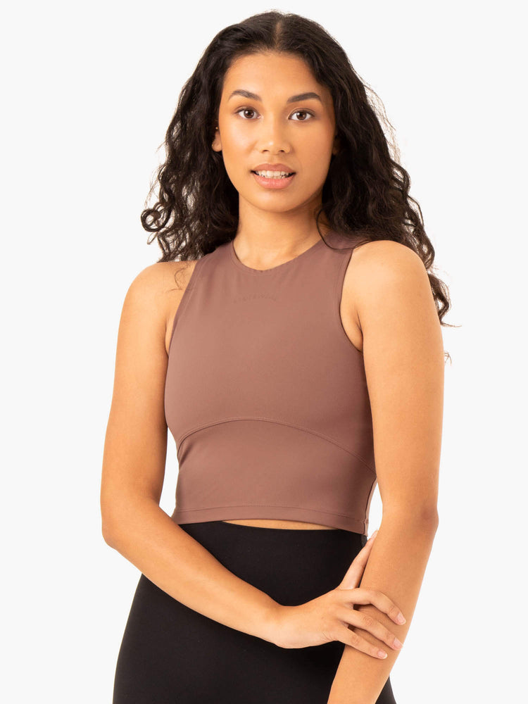 Tank Top Ryderwear Nkd Refine Mujer Beige | KMWND6307