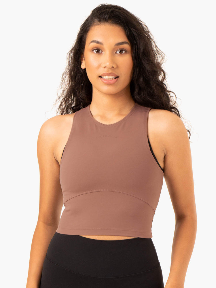 Tank Top Ryderwear Nkd Refine Mujer Beige | KMWND6307