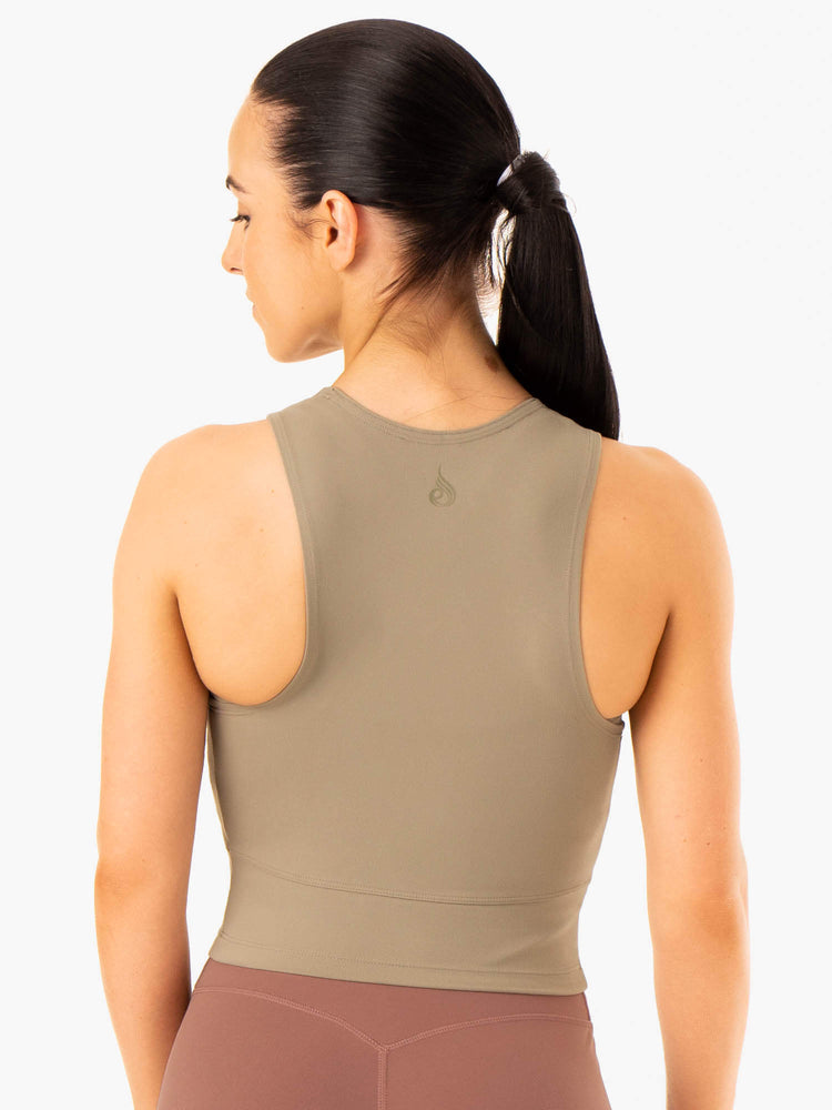 Tank Top Ryderwear Nkd Refine Mujer Kaki | XJLNV8570