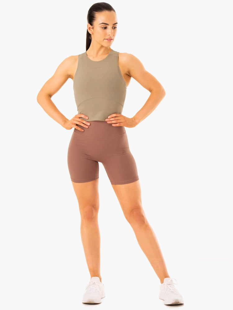 Tank Top Ryderwear Nkd Refine Mujer Kaki | XJLNV8570