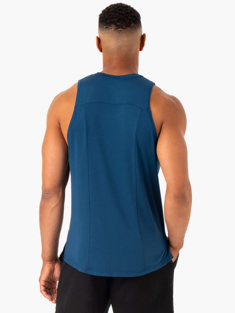 Tank Top Ryderwear Optimal Mesh Hombre Azules | PERZQ1340