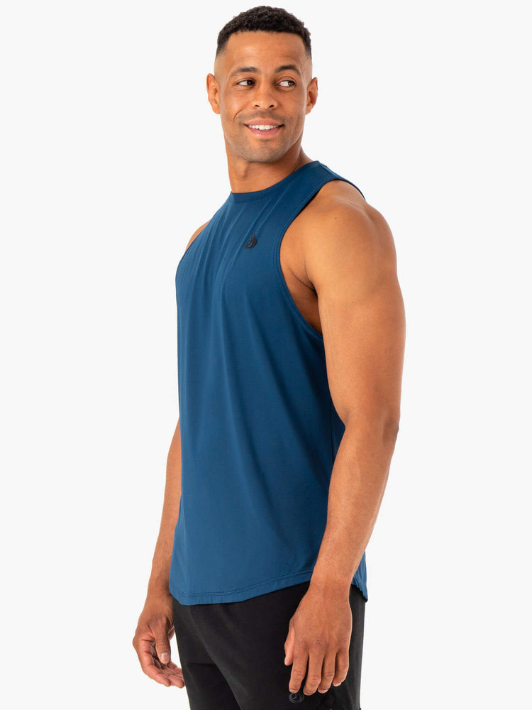 Tank Top Ryderwear Optimal Mesh Hombre Azules | PERZQ1340