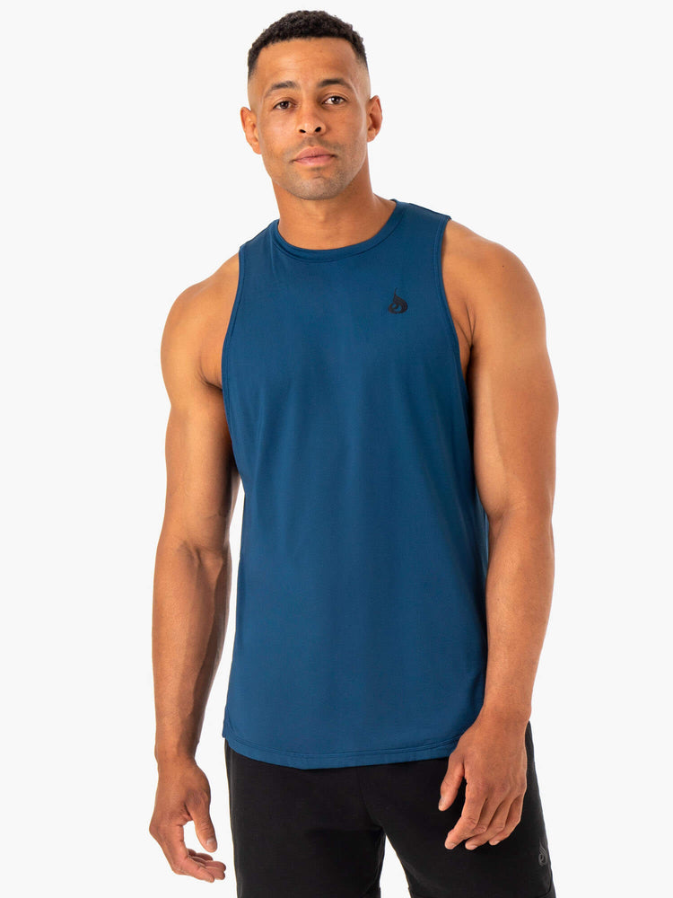 Tank Top Ryderwear Optimal Mesh Hombre Azules | PERZQ1340