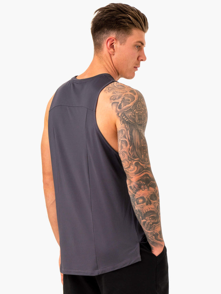 Tank Top Ryderwear Optimal Mesh Hombre Grises | CEPKT7538