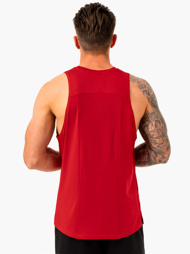 Tank Top Ryderwear Optimal Mesh Hombre Rojos | NUMBY4795