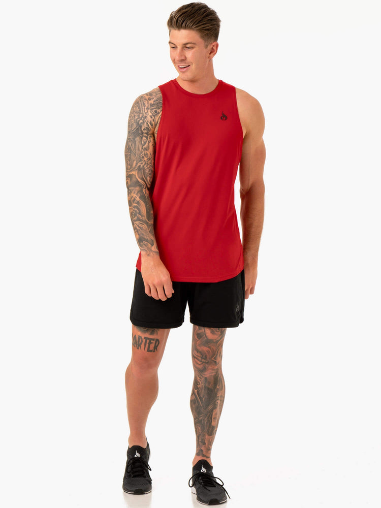 Tank Top Ryderwear Optimal Mesh Hombre Rojos | NUMBY4795
