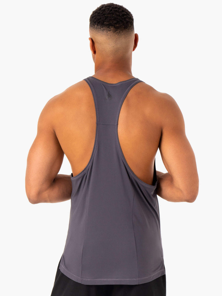 Tank Top Ryderwear Optimal Mesh T-Back Hombre Grises | CPEUF0689